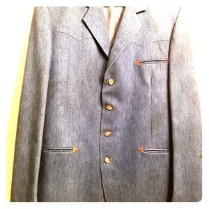 Vintage Men's Farah Denim Suit Jacket